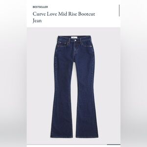 Abercrombie and Fitch Mid Rise Bootcut Jean (Curve Love 30 SHORT)